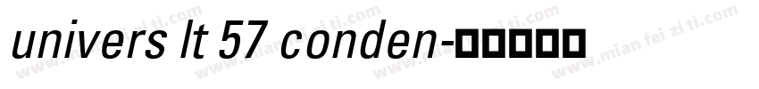 univers lt 57 conden字体转换